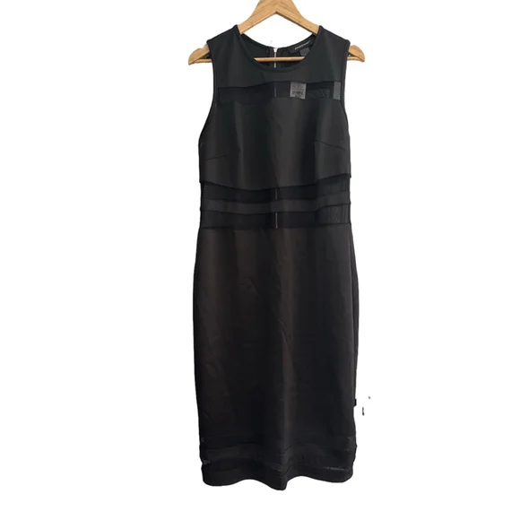 ashley stewart black dresses Multi Colored Plus Size Sequin Beaded Sheath Dress With Sheer Long Sleeves main image 1